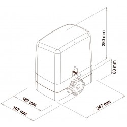 VDS CHARRERA MOTOR CHARRÈLE CHARRÈLE 1000 KG 230V AVEC CENTRAL DE COMMANDE ET RÉCEVENT RADIO 433 MHZ 100604