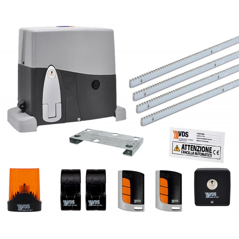 VDS AG FUTURE KIT CANCELLER SCORREVOLE 800 KG 230V 4MT CREMAGLIER AVEC CENTRAL DE COMMANDE ET RÉCEVENT RADIO 433 MHZ ML0121