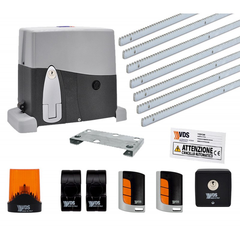 VDS AG FUTURE KIT CANCELLER SCORREVOLE 1600 KG 230V 7MT CREMAGLIER AVEC CENTRAL DE COMMANDE ET RÉCEVENT RADIO 433 MHZ ML0130