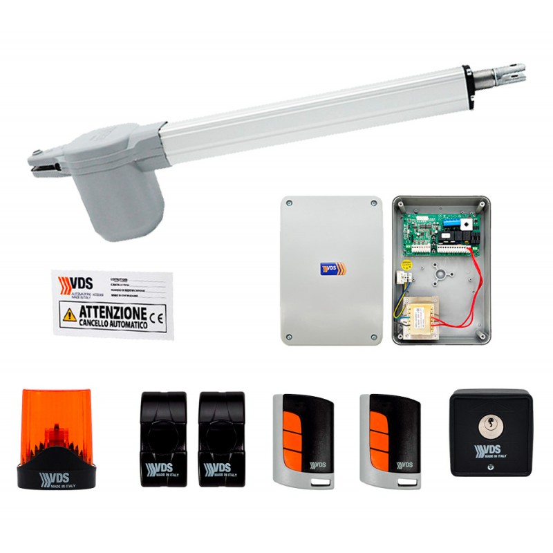 VDS KIT EGO 500 24V KIT UN ANTA PER CANCELLI FINO A 3 MT IRREVERSIBILE CORSA 500 MM - ML183