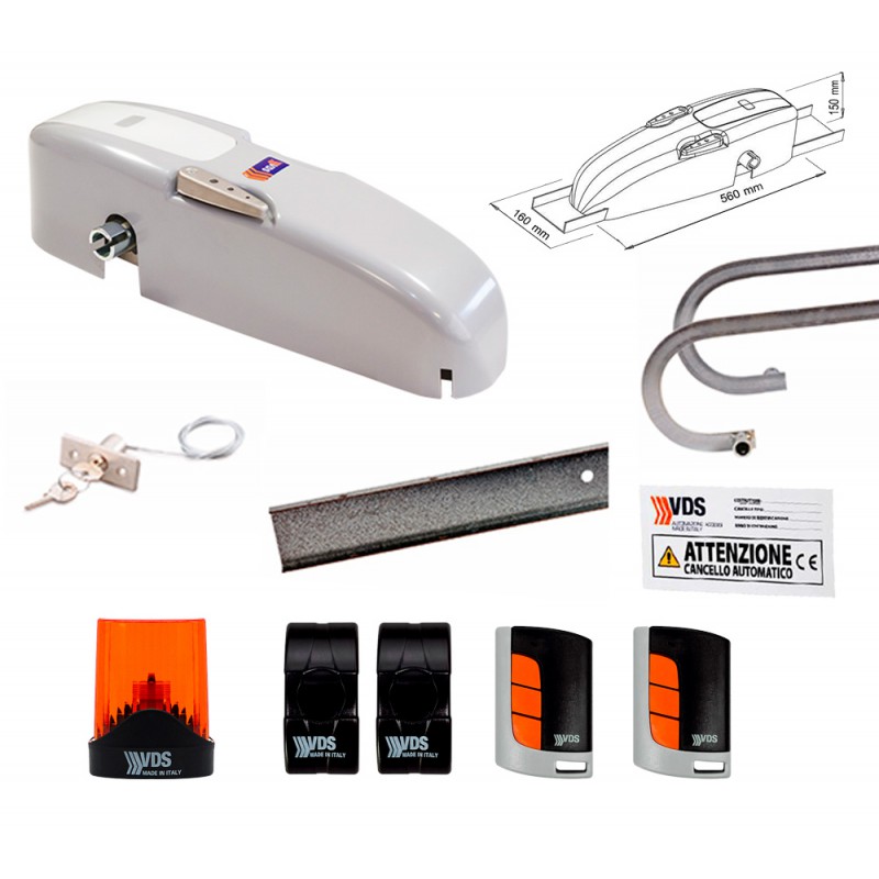 VDS KIT BASKULANTE BASIC 24V OPERATOR WITH COMMAND CENTRAL UND RICEVENT 433 MHZ WITH ENKODER BRACCI CURVI ML193