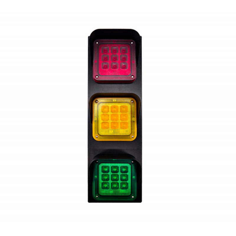 TRAFFIC 3 NEUF FEU DE CIRCULATION EN METAL 12/24V ROUGE VERT JAUNE 3 FEUX REGLABLE 550/3025