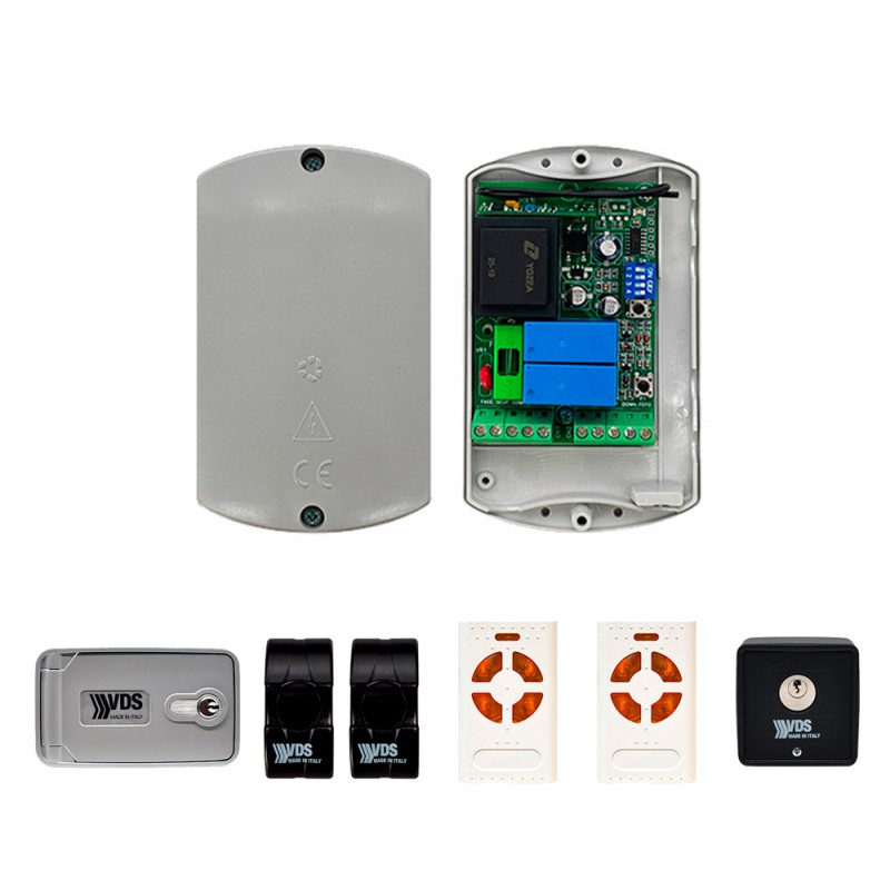 VDS APPARECCHIATURA DI COMANDO 230V PER SERRANDE AVVOLGIBILI IN BOX COD. CSER1R MOD. ROLLY CON 2 RADICOMANDI 4 CANALI ML0151/2