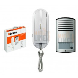 KIT CITOFONICO AUDIO 2 FILI MONOFAMILIARE CON PULSANTIERA LINEA 2000 DA PARETE  E CITOFONO SPRINT L2