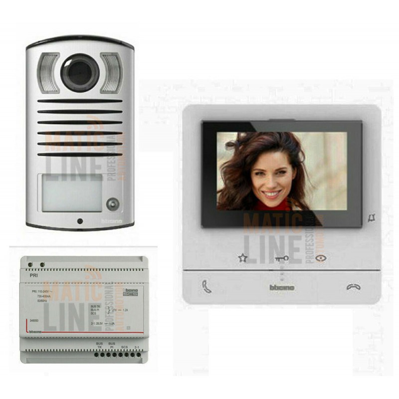 BTICINO 364613 KIT DE VIDÉOPHONE UNIFAMILIAL CLASE 100V16B PULS. LÍNEA 2000