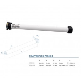MOTOR TUBULAR VDS PARA PERSIANAS ENROLLABLES DE 150 KG KENDA 120 CON MANIOBRA - 125656