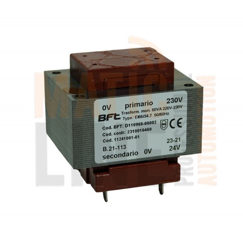 BFT TRASFORMATORE DI RICAMBIO 50VA PER DEIMOS BT A400 E ULTRA 400 2604500