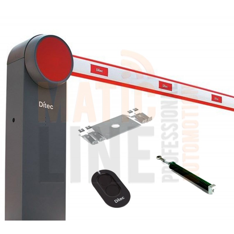 DITEC BARRIERA AUTOMATICA 230V QIK4E USO INTENSIVO ASTA 3,5M 433MHZ LUCE NETTA