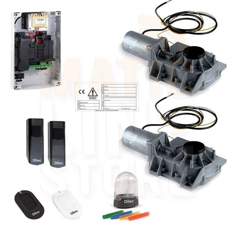 KIT DITEC DITCB24 PORTAILS BATTANTS CUBIQUES ENTERRÉS 24V ML330