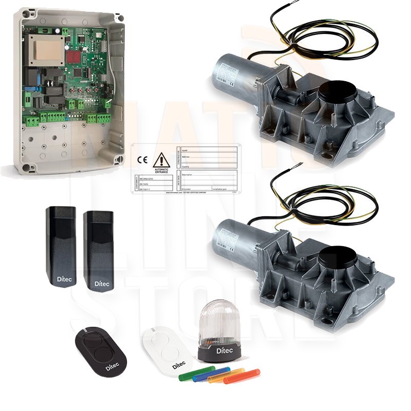 KIT DITEC CUBIC6 230 V DITCB230PL POUR PORTAIL BATTANT ENTERRÉ À 2 VANNES. LEVIERS ET DISPOSITIFS DE DÉVERROUILLAGE NON INCLUS