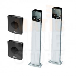 DITEC-SET: PAAR AXP2-LICHTSCHRANKEN MIT AXC50-ALUMINIUM-SÄULEN, HÖHE 50 CM