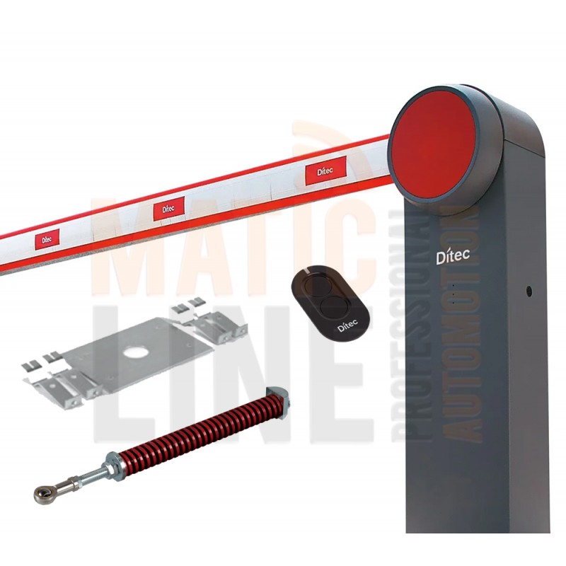 DITEC QIK7EH BARRIERA AUTOMATICA 24V FINO A 5 MT USO MOLTO INTENSIVO ENCODER LUCE NETTA