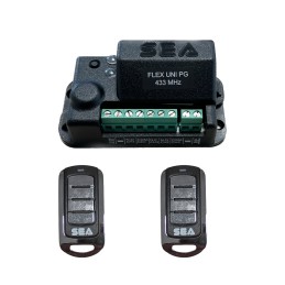 RADIO RÉCEVANT D'EXTERN FLEX UNIS PG 433 800 UTILISATEURS + 2 COMMANDES RADIO 23102245 - 23110260FCC