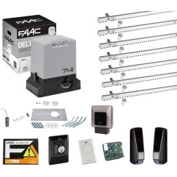 FAAC KIT DELTA 3 741 POUR PORTAIL COULISSANT CAPACITÉ 900KG 220V 5MT RACK 105630445