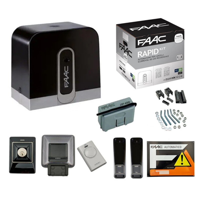 FAAC KIT RAPID C720 AUTOMAZIONE PER CANCELLO SCORREVOLE 400KG 24V 1059995