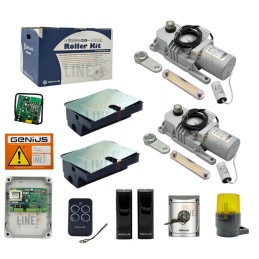KIT RODILLOS SUBTERRÁNEOS FAAC GENIUS PARA PUERTA BATIENTE 230 RC 500 KG 3,5 MT MALETAS INCLUIDAS PARA HOJA 5170208