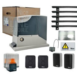 NICE ROBUS KIT 400 BD 24V PER CANCELLI SCORREVOLI FINO A 400 5MT CREMAGLIERA KG RB400BDKCE-5MT