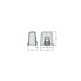 MOTOR DE OPERADOR PARA PUERTAS CORREDERAS BFT DEIMOS ULTRA BT A600 DE 24 V, PESO 600 kg 2600852