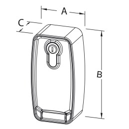 LOCKING BOX WITH BUTTON AND BRAKE RELEASE FOR GARAGE SHUTTER - PADESBM500