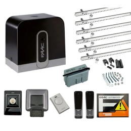 FAAC KIT DELTA 2 740 PORTAIL COULISSANT CAPACITÉ 500KG 220V + RACK 4MT 1056303445 ML081
