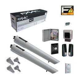FAAC HANDY KIT Automatización de cancelas 24V CON HOJAS BATIENTES 2,3M POR HOJA 105998