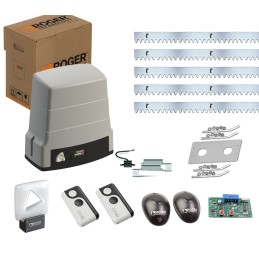ROGER BH30/806 KIT AUTOMATIZACIÓN CANCELAS CORREDERAS BRUSHLESS 24V 1000 KG USO INTENSIVO RACK 5MT