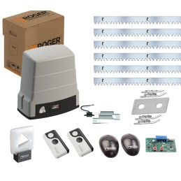 ROGER BH30/806 KIT AUTOMATIZACIÓN CANCELAS CORREDERAS BRUSHLESS 24V 1000 KG USO INTENSIVO RACK 6MT