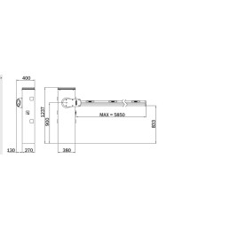 ROGER BI/006 BARRIÈRE ROUTIÈRE SANS BALAIS 36V TIGE 3 MT CENTRALE À BORD ENCODEUR ABSOLU