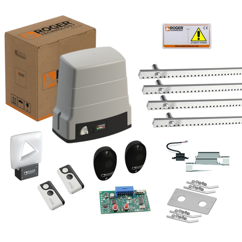 ROGER BH30/606/HS KIT AUTOMAZIONE CANCELLO SCORREVOLE BRUSHLESS 24V 600 KG