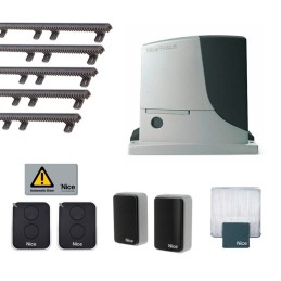NICE ROBUS KIT 600 BD 24V PER CANCELLI SCORREVOLI FINO A 600 KG 5MT CREMAGLIERA RB600BDKCE