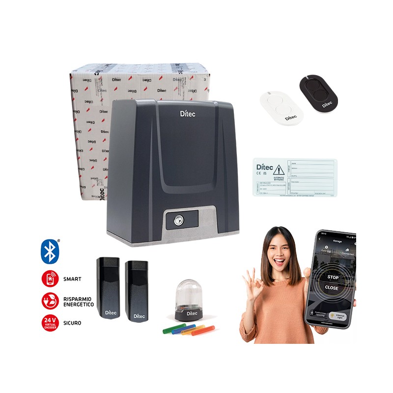 DITEC KIT ION 24V 400KG CONNETTIVITA' BLUETOOTH CANCELLO SCORREVOLE DITION4BL ML320
