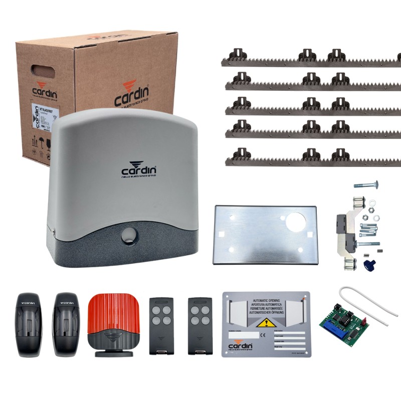 CARDIN SLACE FAST KIT PER CANCELLI SCORREVOLI 300KG 24V CON 5MT CREMAGLIERA KT-SLACEFAST VELOCE CARDIN SLACE FAST KIT PER CANCELLI SCORREVOLI 300KG 24V CON 5MT CREMAGLIERA KT-SLACEFAST VELOCE