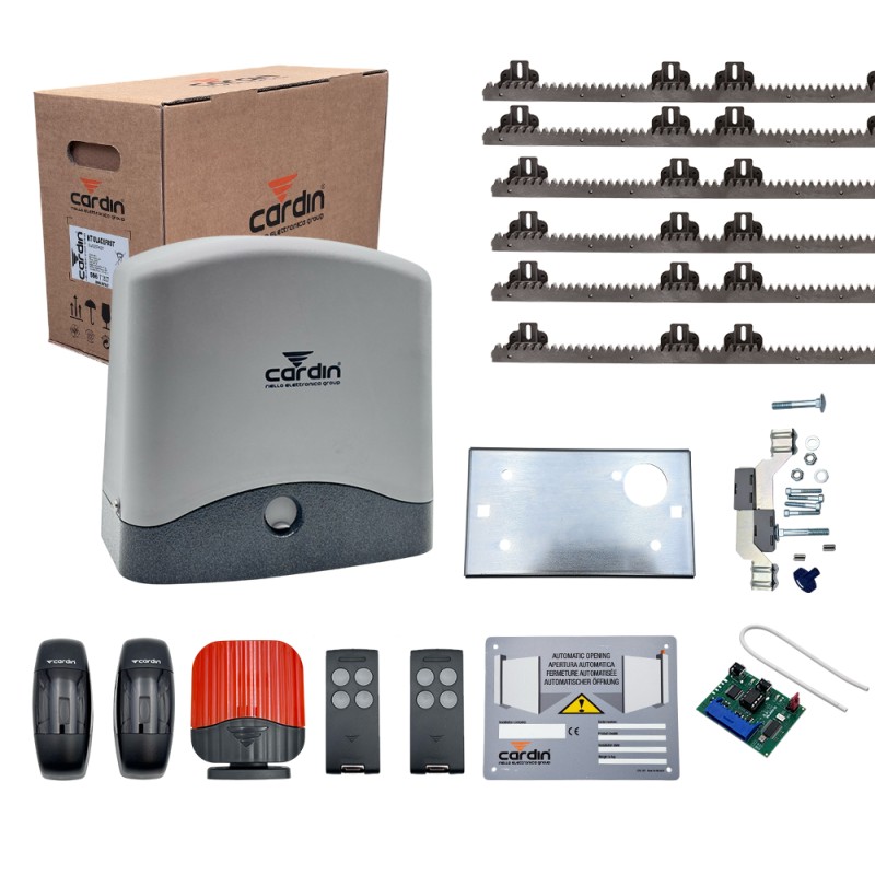 CARDIN SLACE FAST KIT PER CANCELLI SCORREVOLI 300KG 24V CON 6MT CREMAGLIERA KT-SLACEFAST VELOCE CARDIN SLACE FAST KIT PER CANCELLI SCORREVOLI 300KG 24V CON 6MT CREMAGLIERA KT-SLACEFAST VELOCE