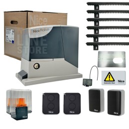 NICE ROBUS KIT 400 BD 24V PER CANCELLI SCORREVOLI FINO A 400 5MT CREMAGLIERA KG RB400BDKCE-6MT