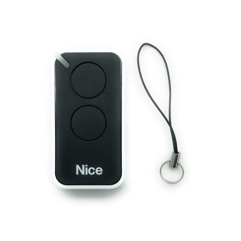 NICE REMOTE CONTROL RADIO CONTROL 2 CHANNELS 433.92 MHZ ROLLING CODE BLACK INTI2