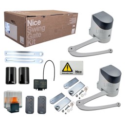 NICE HYKE KIT COMPLETO PER AUTOMAZIONE ANTE BATTENTI A BRACCIO ARTICOLATO FINO A 3,5 MT 24V HYKEBDKCE