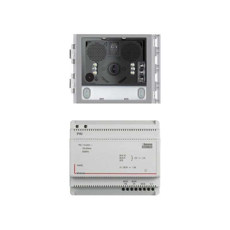 KIT BTICINO IMPIANTO CON MODULO AUDIO VIDEO SFERA E ALIMENTATORE 360005