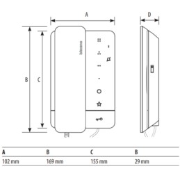 BTICINO 344292 CITOFONO CLASSE 100A16M 2 FILI CON CORNETTA BIANCO