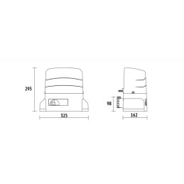 ROGER R30/804 230V MOTORE CANCELLO SCORREVOLE FINO A 800KG ENCODER OTTICO E FINECORSA MAGNETICO