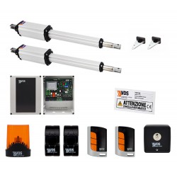 VDS KIT PM1-500 230V KIT 2 ANTE PER CANCELLI FINO A 6 MT PM1-500 IRREVERSIBILE CORSA 500 MM ANTA MAX 3 MT - ML0182
