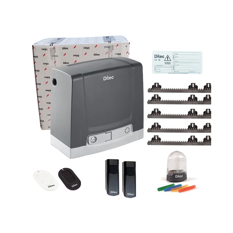 DITEC DITNEOS500GL KIT CON MOTORE NEOS 500G PER CANCELLO SCORREVOLO FINO A 500 KG 5MT CREMAGLIERA