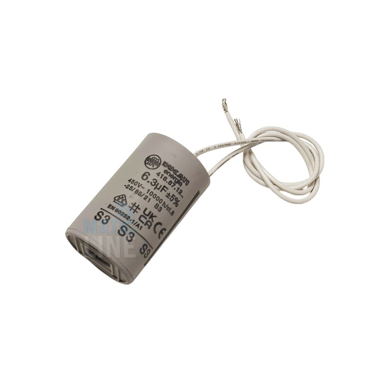 CONDENSATORE DA 6,3 uF 450V PER OPERATORI BFT OLEODINAMICI MOD.LUX ORO RAD SUB 2609666